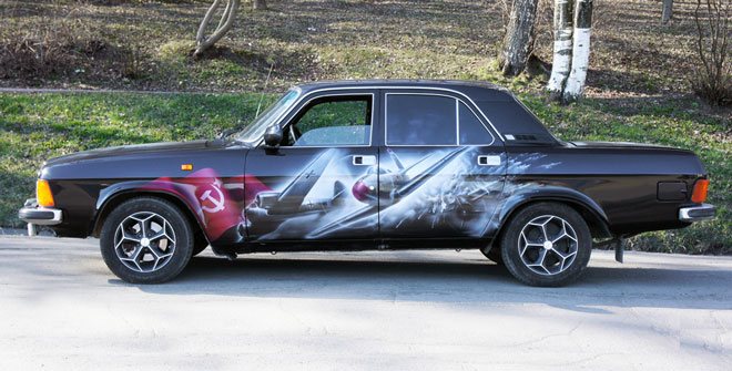 ГАЗ3102-рисунок на бортах авто